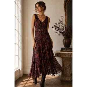 sachin and babi light blue dress Lauren Ralph Lauren Women's Floral Georgette Tie-Neck Maxidress main image 1